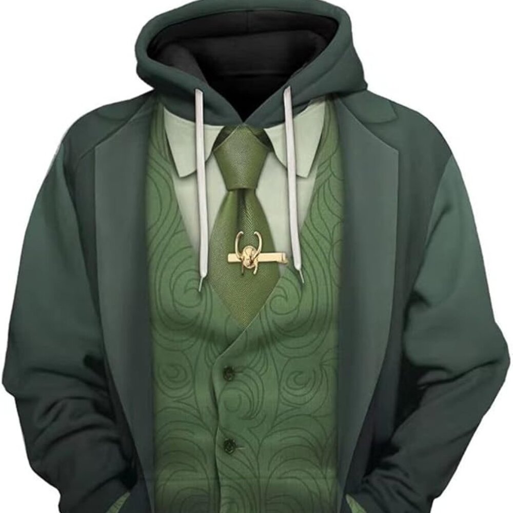 Men's 3D Captain Fashion Cosplay Hoodie Jacket - Size Small